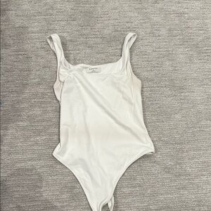 Babaton White Bodysuit Top